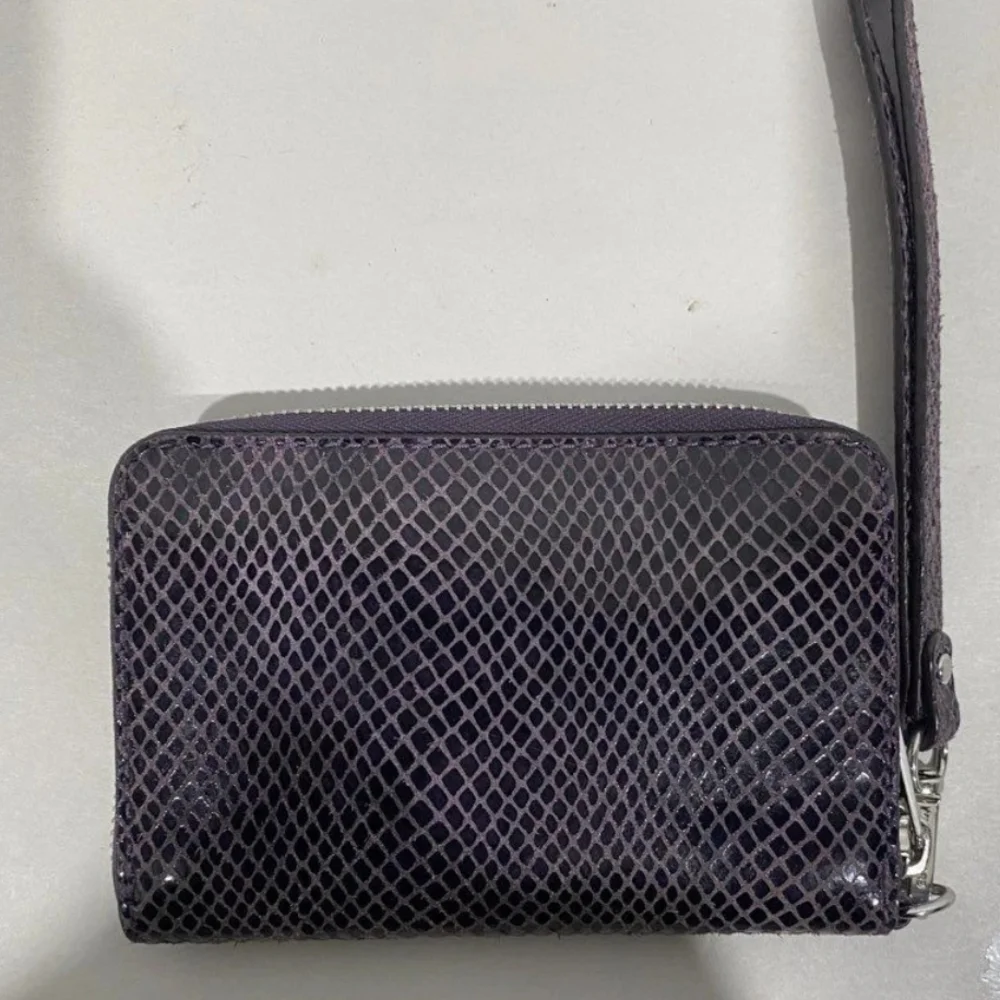Michael Kors Purple Textured Clutch Wristlet.
